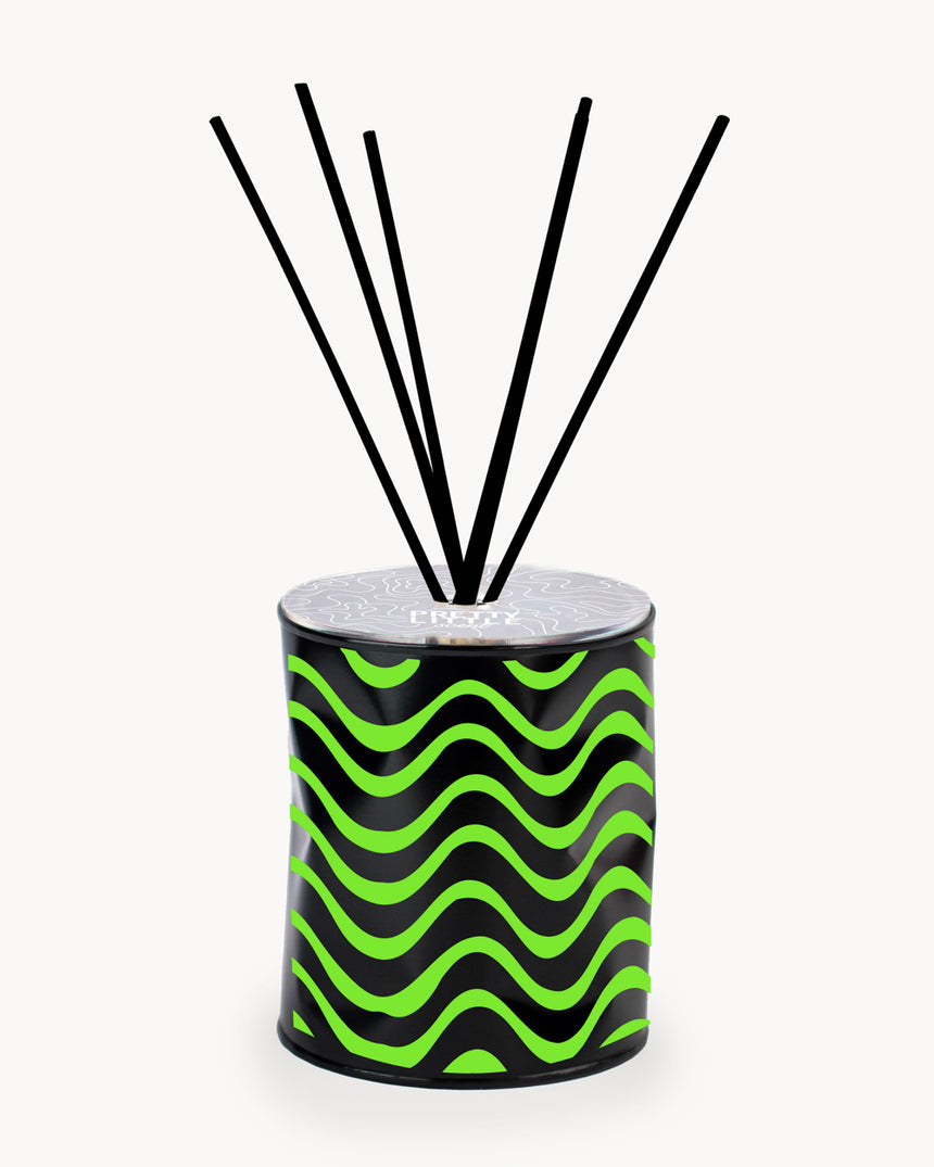 Air Freshener - "Waves" - Black / Fluorescent Green