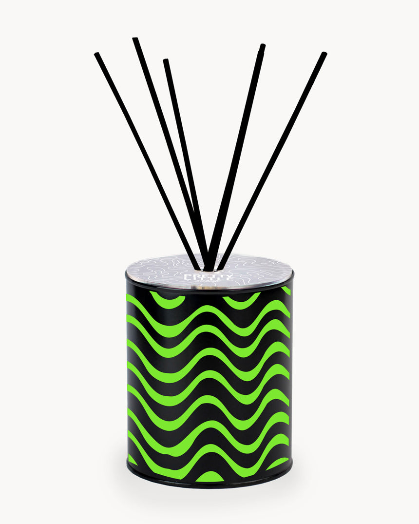 Air Freshener - "Waves" - Black / Fluorescent Green