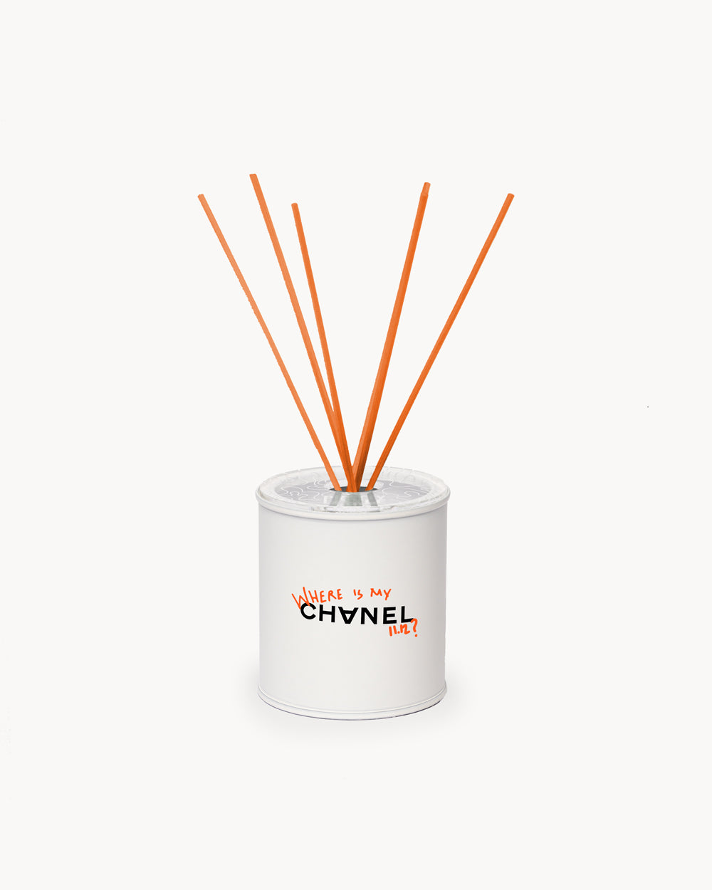 Mini Air Freshener - "Where is my CC?" White/Orange